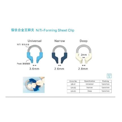 NiTi Forming Sheet Clip
